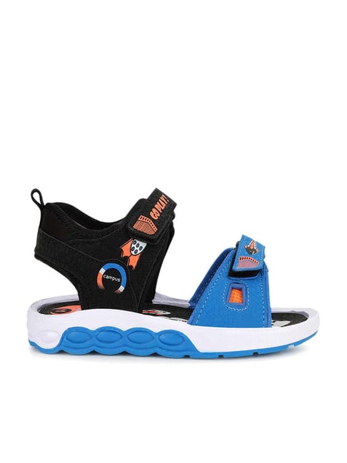 Buy Campus Kids Black Blue Floater Sandals for Boys at Best