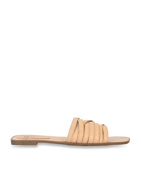 Jove Women's Beige Casual Sandals