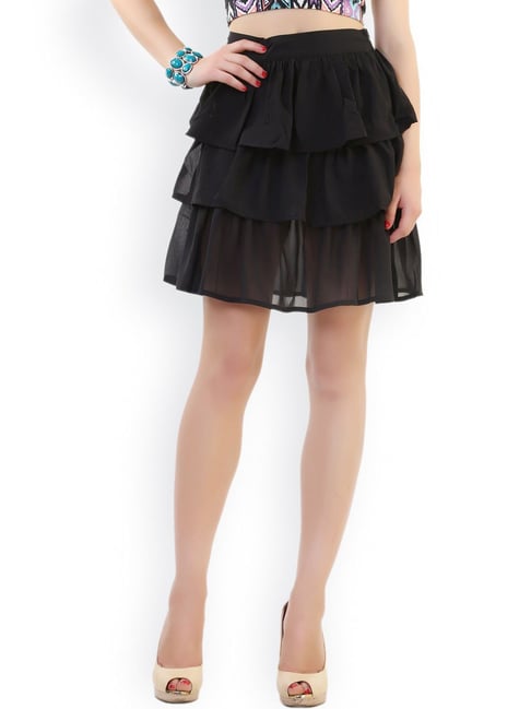 Belle Fille Black Mini Skirt Price in India