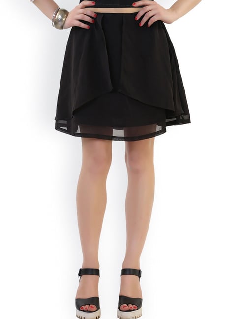 Belle Fille Black Mini Skirt Price in India