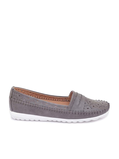 CERIZ Women's Irina Grey Loafers