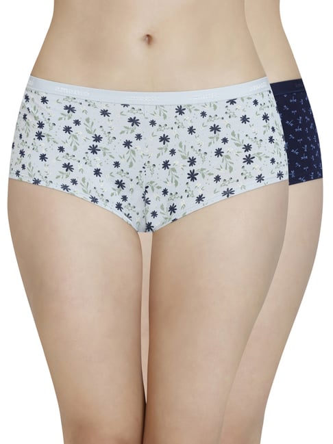 Amante Blue Cotton Printed Hipster Panties Price in India