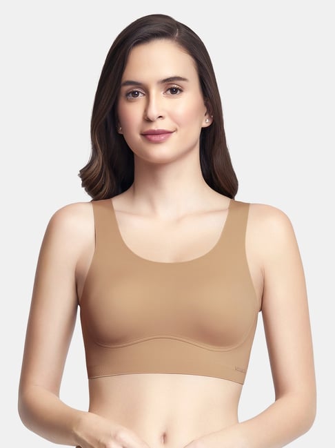 Amante Beige Padded Sports Bra Price in India