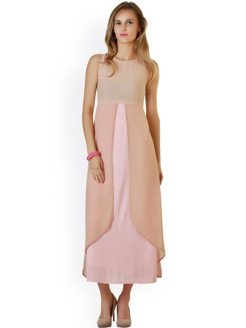 Belle Fille Pink Regular Fit Dress Price in India