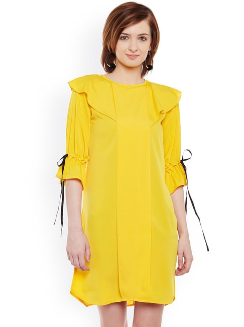 Belle Fille Yellow Regular Fit Dress Price in India
