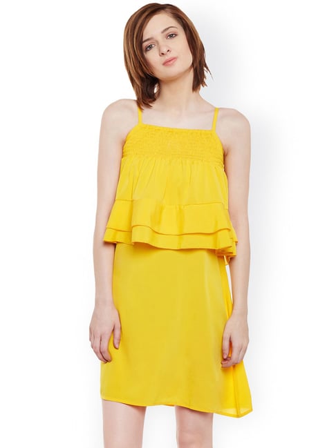 Belle Fille Yellow Regular Fit Dress Price in India
