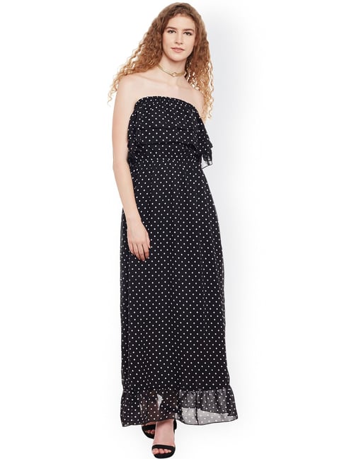 Belle Fille Black Printed Dress Price in India