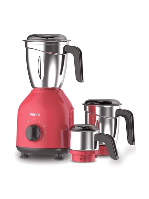 Philips Daily Collection HL7756/02 750W 3 Jars Mixer Grinder (Red)