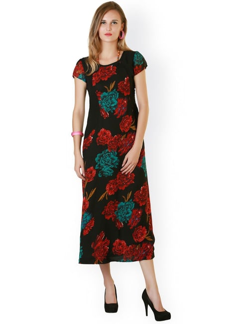Belle Fille Multicolor Floral Print Dress Price in India