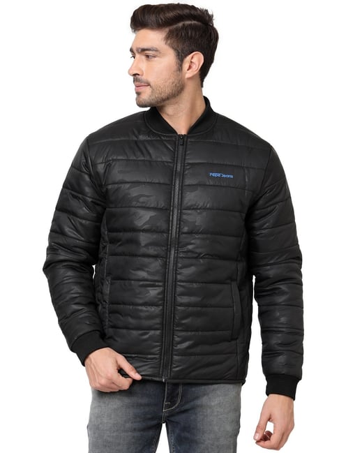 Pepe jeans black leather shops jacket