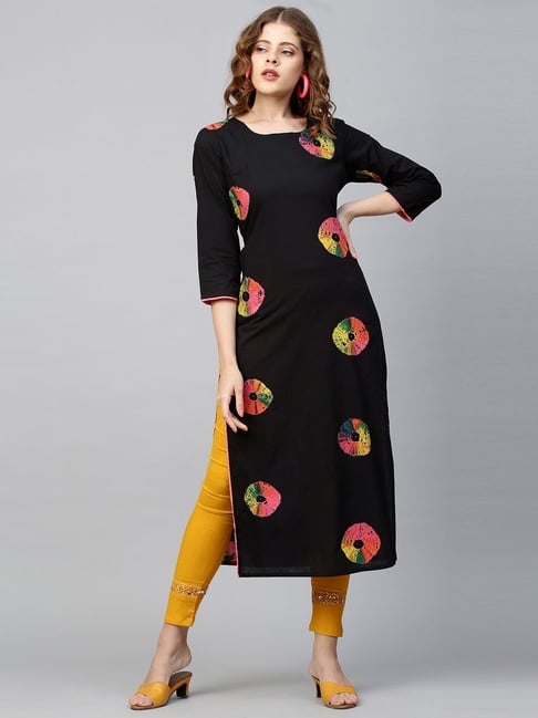 fashor black kurta