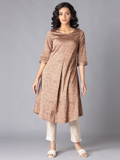 Buy online Boat Neck Embroidered Straight Kurta from Kurta Kurtis for Women  by W for 799 at 60 off  2023 Limeroadcom