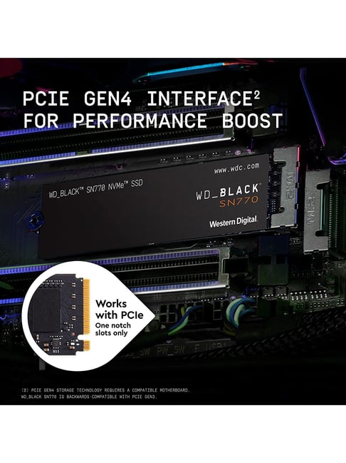 Buy WD WD_Black SN770 WDS100T3X0E 1TB M.2 PCIe NVMe SSD (Black