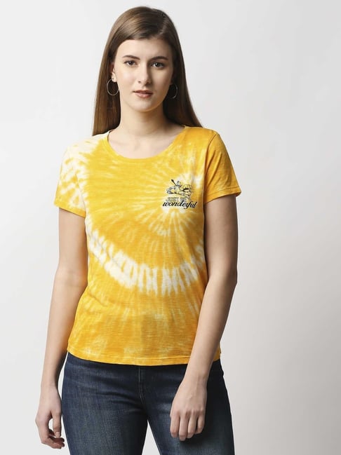 Pepe Jeans Yellow Tie - Dye T-shirt