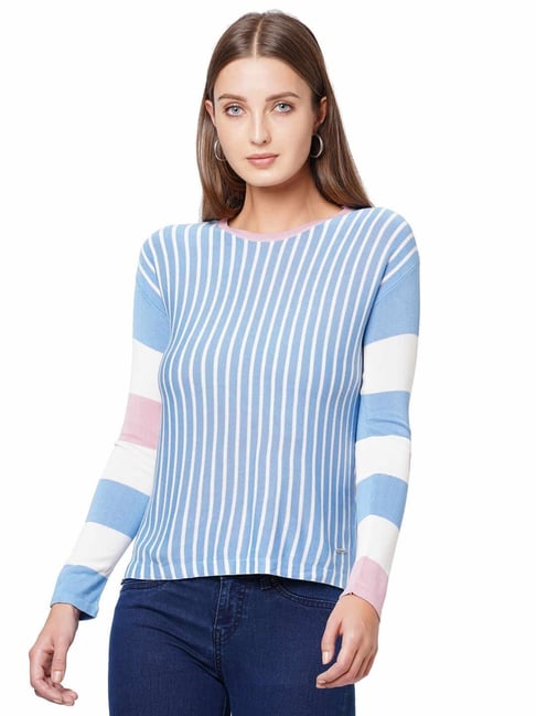 Pepe Jeans Blue Striped Sweater