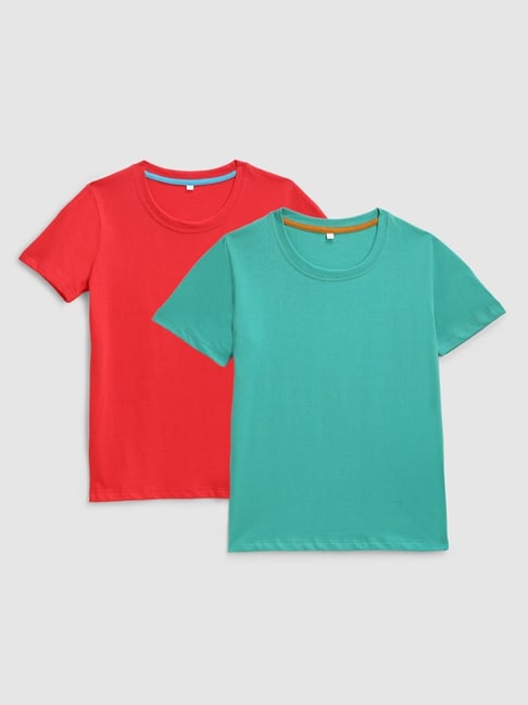 Buy Kids Craft Red Green Cotton T-shirt for Boys Clothing Online