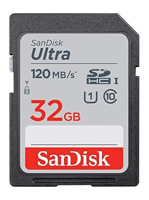 SanDisk Ultra SDSDUN4-032G-GN6IN 32 GB SDHC UHS-I Memory Card (Metallic Silver)