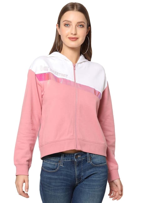 Pepe Jeans Pink Color-blocked Hoodie