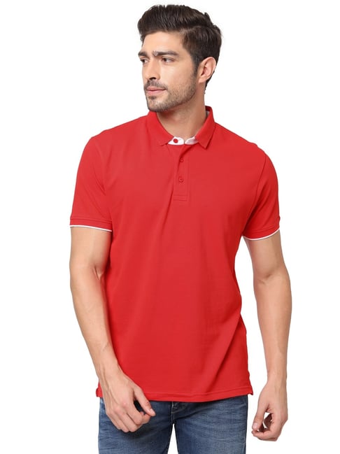 Pepe Jeans Red Regular Fit Polo T-Shirt