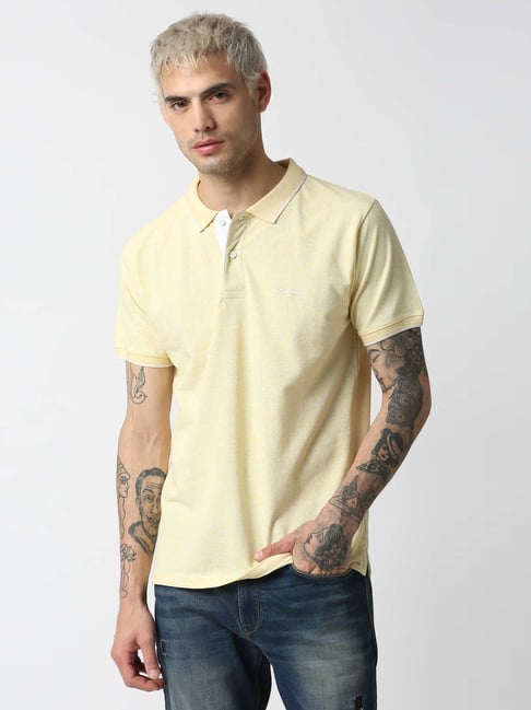 Pepe Jeans Yellow Regular Fit Polo T-Shirt