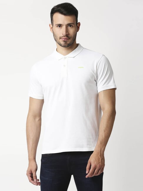 Pepe Jeans White Regular Fit Polo T-Shirt