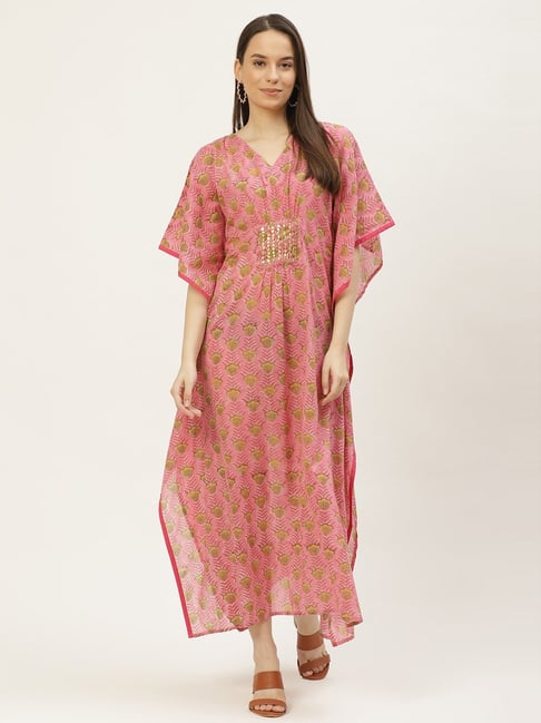 Caftan Dress Casual Summer Kaftan Abaya Moroccan Djellaba Cotton One Size |  eBay