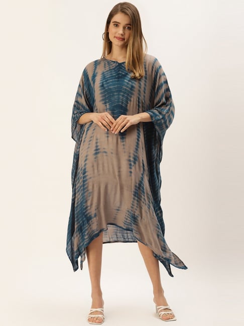 Light Grey Kaftan Dress Design by Palak & Mehak at Pernia's Pop Up
