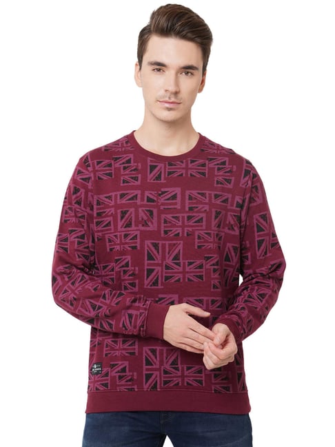 Pepe Jeans Red Regular Fit Printed Sweatshirt