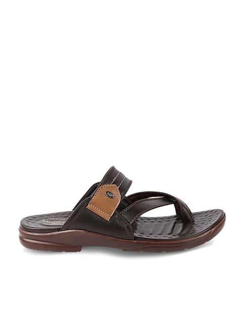 Buy MediFeet Men's Brown Cross Strap Sandals for Men at Best Price