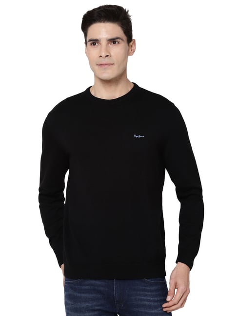 Pepe Jeans Black Regular Fit Sweater