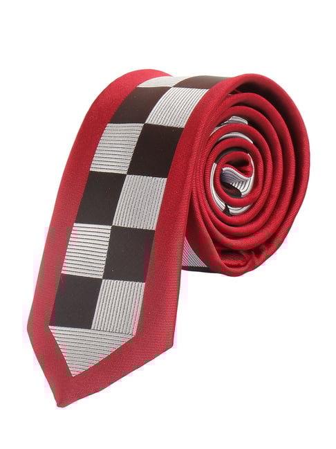 Alvaro Castagnino Paneled Red & Black Necktie
