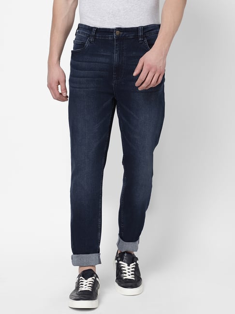 Lee Navy Narrow Fit Lightly Washed Jeans