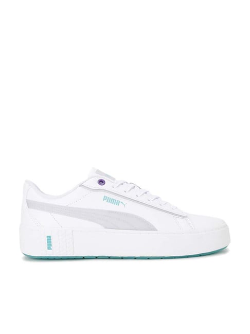 Puma Women's Smash Platform V2 Candy Pearl White Sneakers