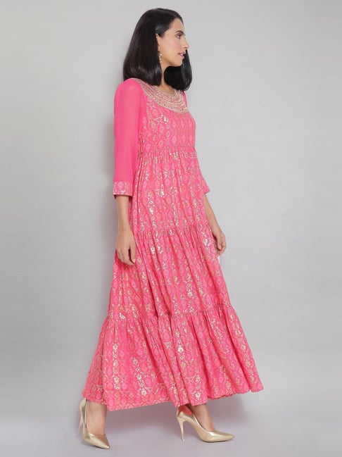 Aurelia Pink Embellished Maxi DressAureliaClothingTATA CLIQ