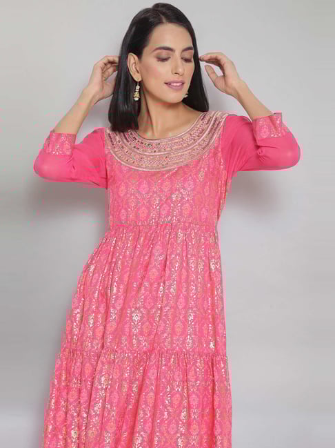 Aurelia Pink Embellished Maxi DressAureliaClothingTATA CLIQ