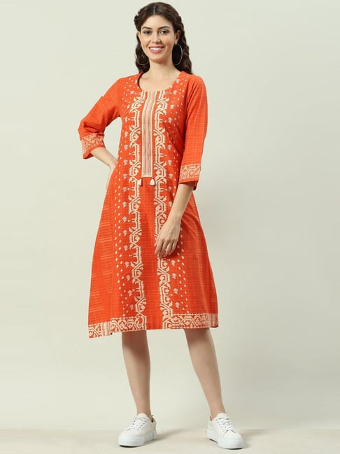 Biba 2025 orange dress