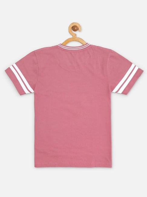 Buy Kidsville Kids Clay Pink Cotton Graphic T-Shirt for Boys