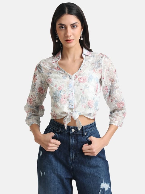 Kazo White Embroidered Shirt-picture-35