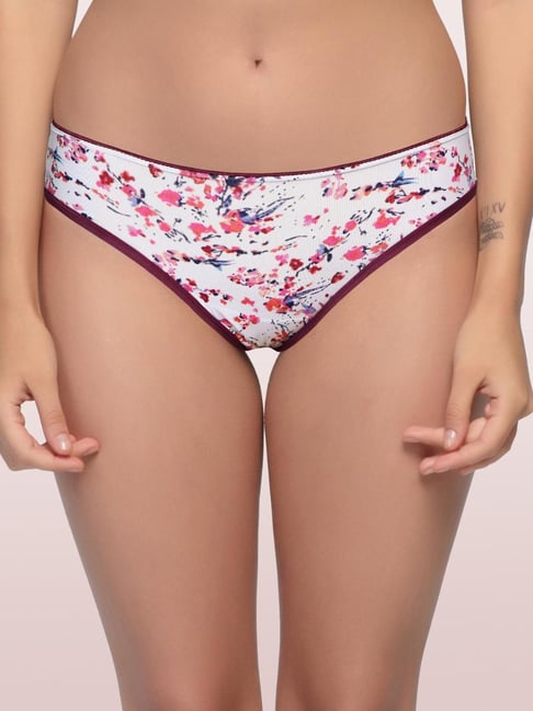 Enamor White Printed Panty