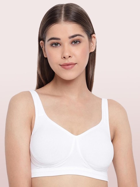 Buy Enamor Women Basic Cotton Sports Bra(White) -A022
