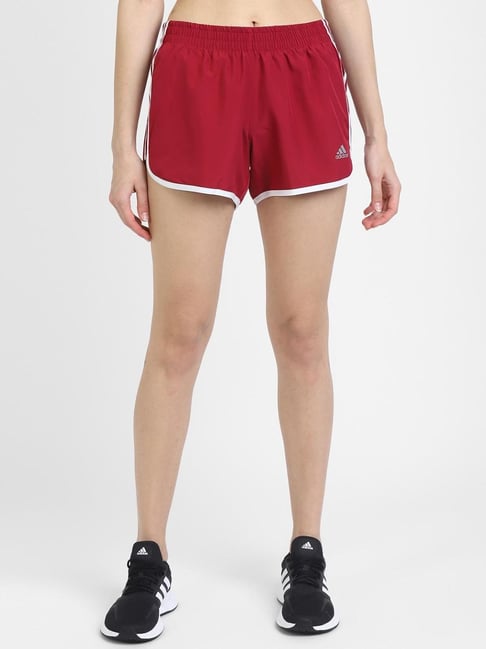 Adidas Red Regular Fit Sports Shorts