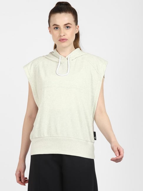 Adidas Off White Regular Fit Hoodie