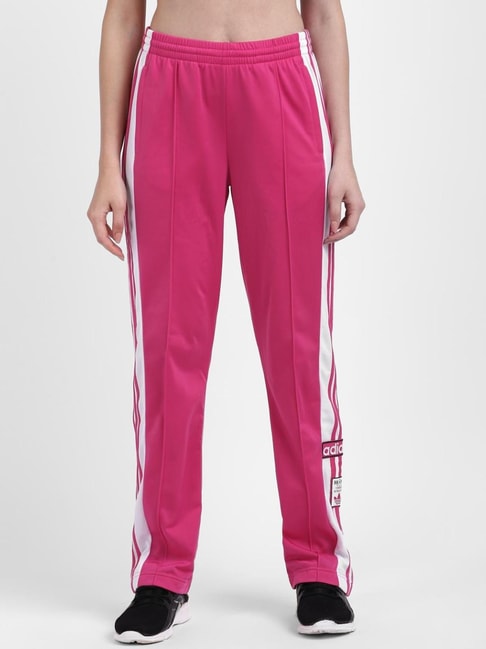 Buy Adidas Originals Pink Striped Track Pants for Women Online @ Tata CLiQ