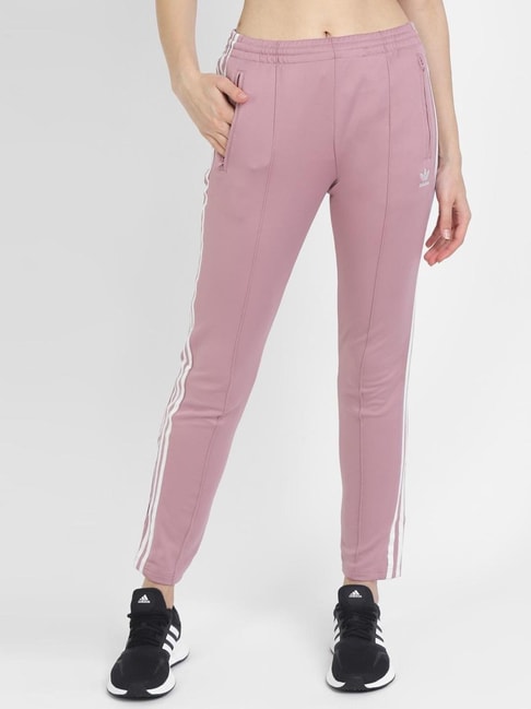 Buy Adidas Originals Purple Striped Track Pants for Women Online  Tata CLiQ