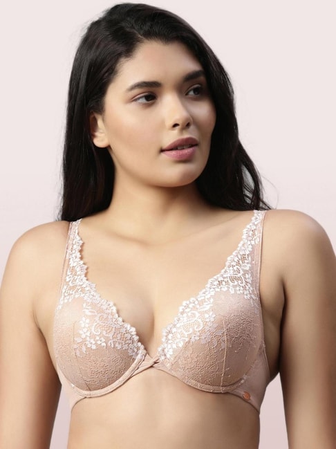 Buy Enamor Nude Lace Padded Bra for Women Online @ Tata CLiQ