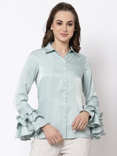 Office & You Blue Full Sleeves Shirt Price in India