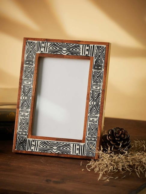 Fabindia 'Trushita' Black & Brown Mdf Photoframe - Set of 1