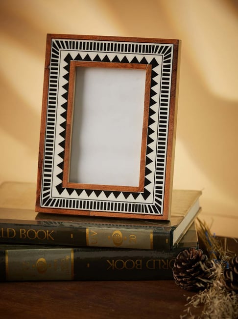 Fabindia 'Trushita' Black & Brown Mdf Photoframe - Set of 1