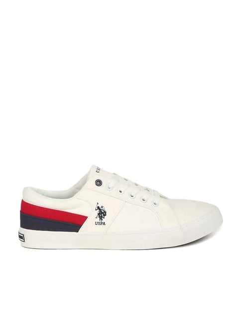 U S Polo Assn U.S. Polo Assn. Men's CLARKIN 2.0 Off White Casual Sneakers