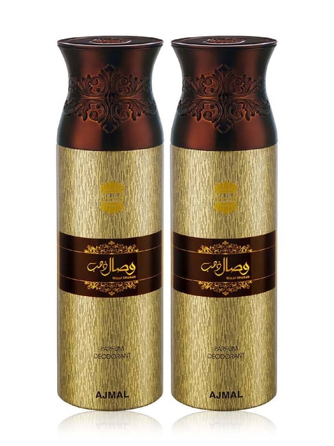 Ajmal Wisal Dhahab Parfum Deodorant Combo for Men - Pack of 2